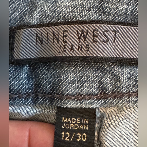 Nine West Women's Wide Leg Baggy Skater Jeans in Blue Gray, Size 12 - Picture 4 of 7